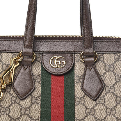 Gucci GG Supreme Monogram Web Medium Ophidia Tote Bag Brown 11 of 11
