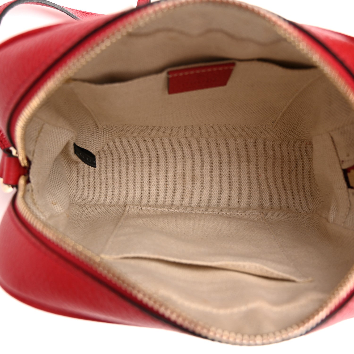 Gucci Pebbled Calfskin Small Soho Disco Bag Tabasco Red 5 of 15