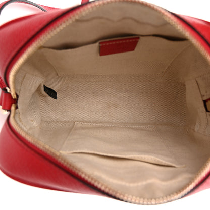 Gucci Pebbled Calfskin Small Soho Disco Bag Tabasco Red 5 of 15