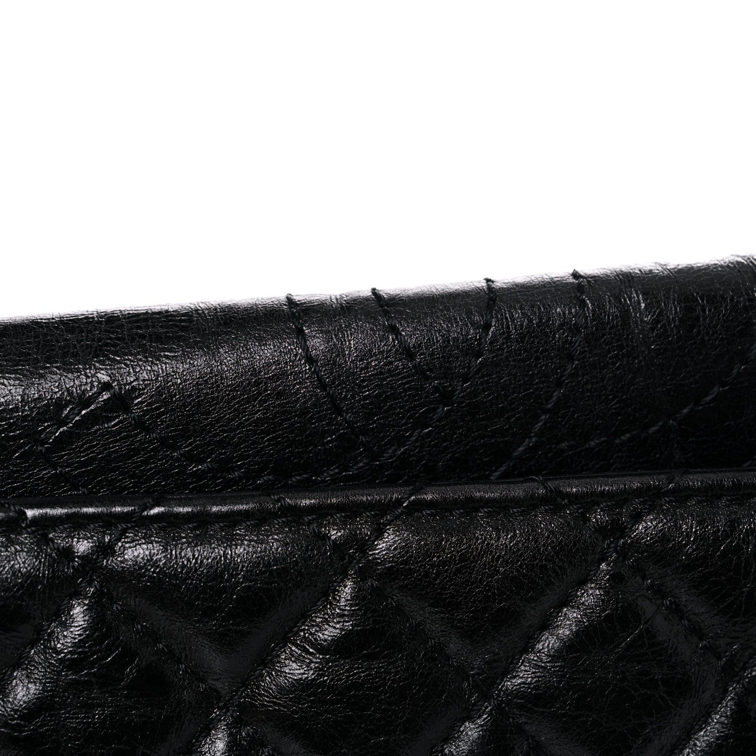 Chanel Metallic Aged Calfskin Quilted Reissue 2.55 Accordion Flap Black 10 of 20