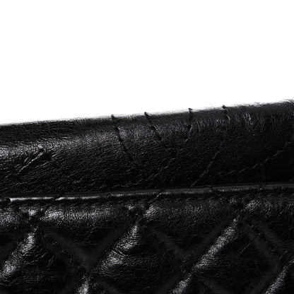 Chanel Metallic Aged Calfskin Quilted Reissue 2.55 Accordion Flap Black 10 of 20