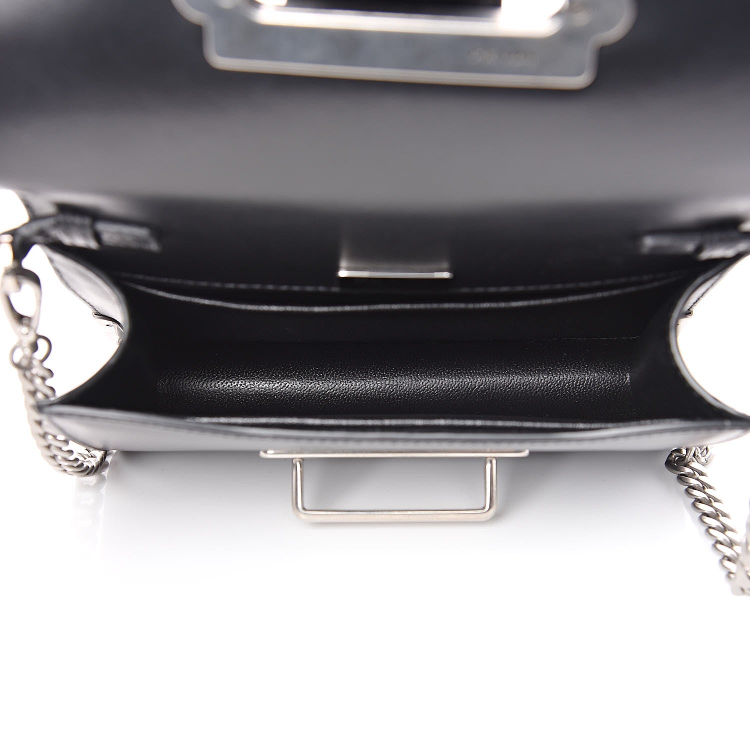 Prada City Calf Saffiano Studded Small Cahier Bag Black 5 of 9