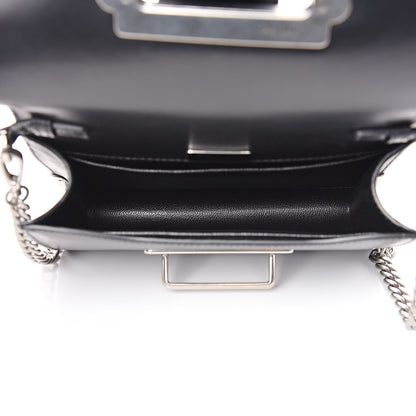 Prada City Calf Saffiano Studded Small Cahier Bag Black 5 of 9