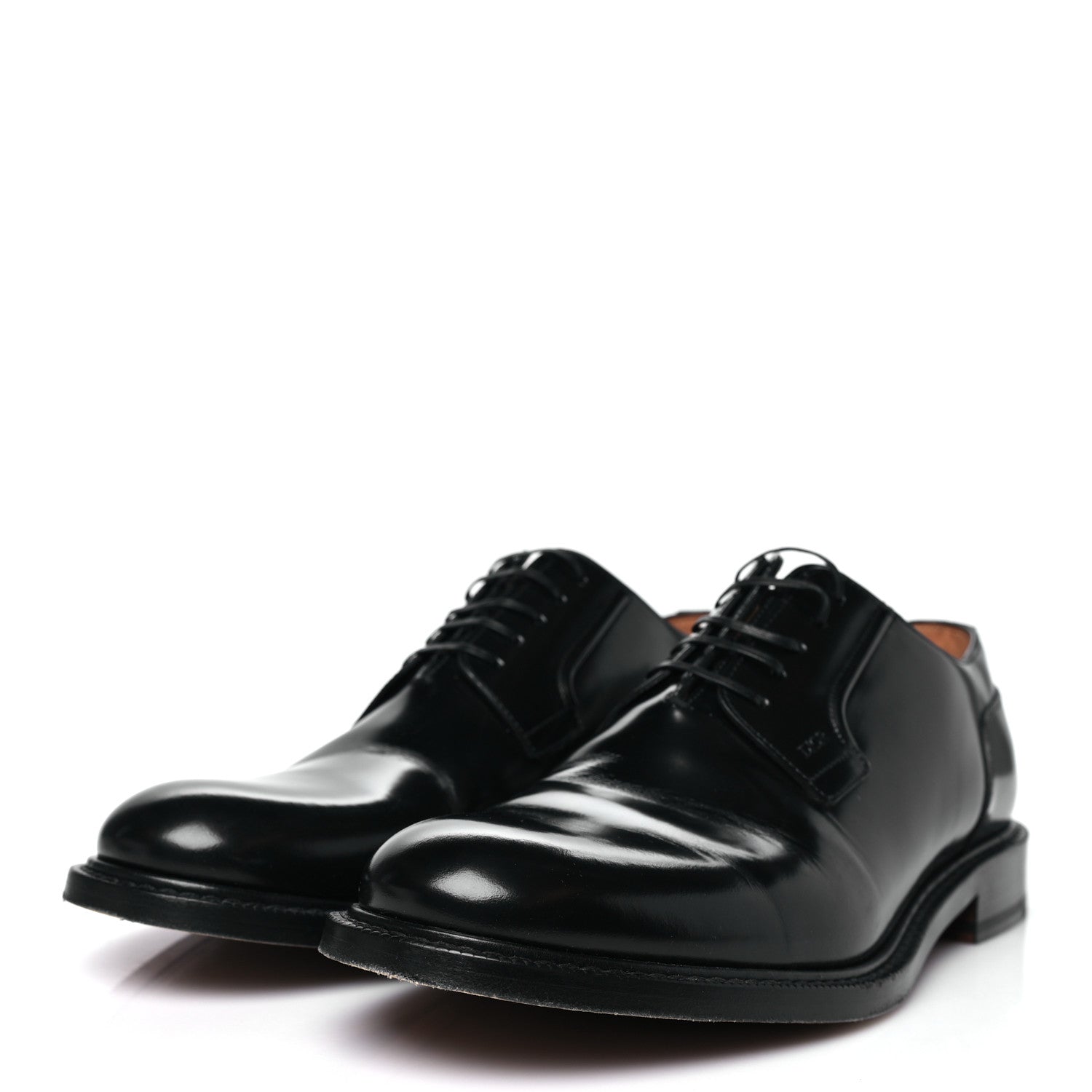 Christian Dior Polished Calfskin Mens Derby Shoes 44 Black 4 of 9