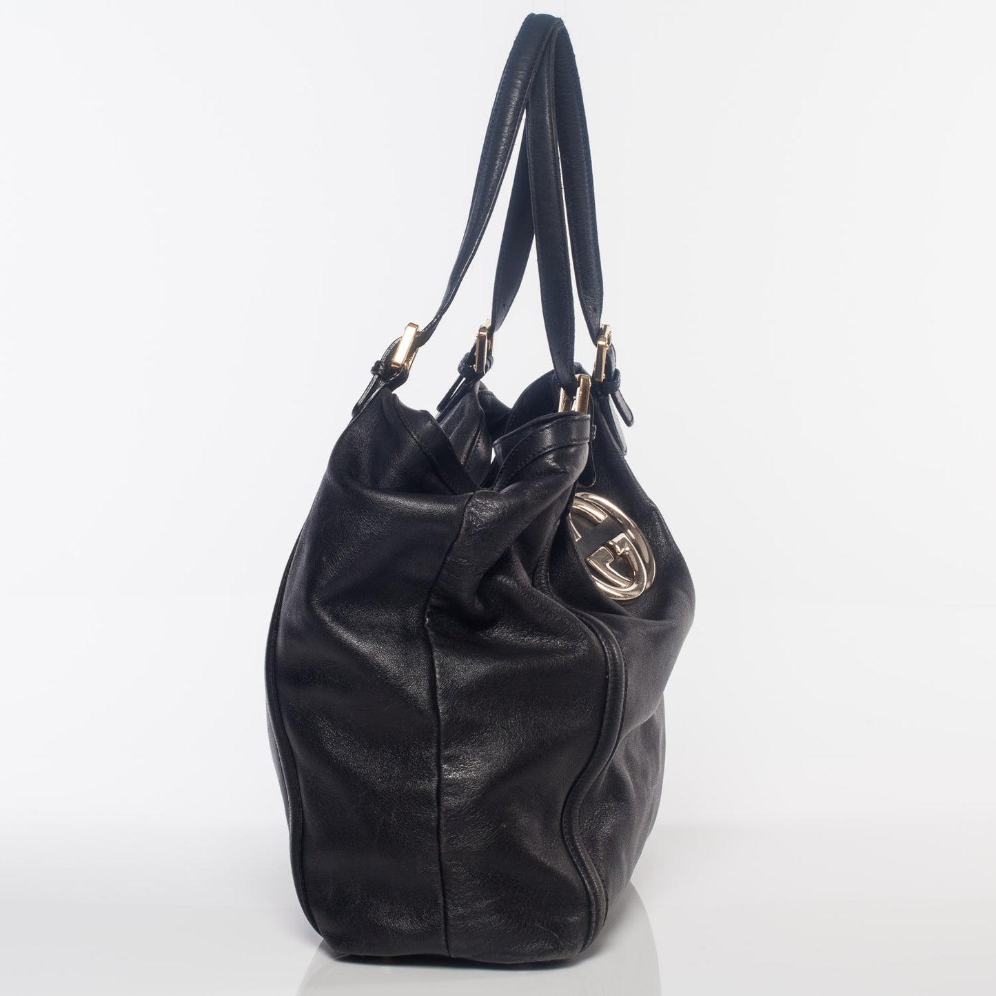Leather Britt Shoulder Bag Black
