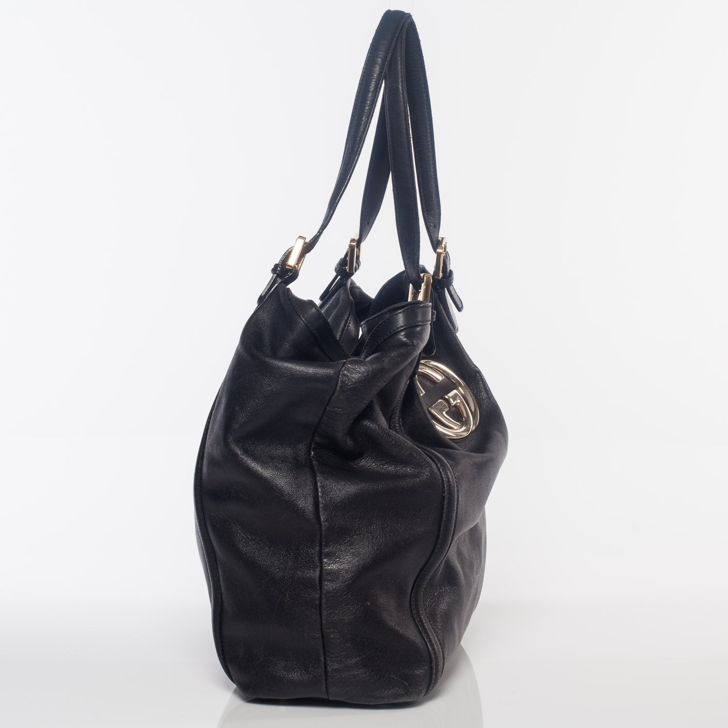 Gucci Leather Britt Shoulder Bag Black 4 of 8