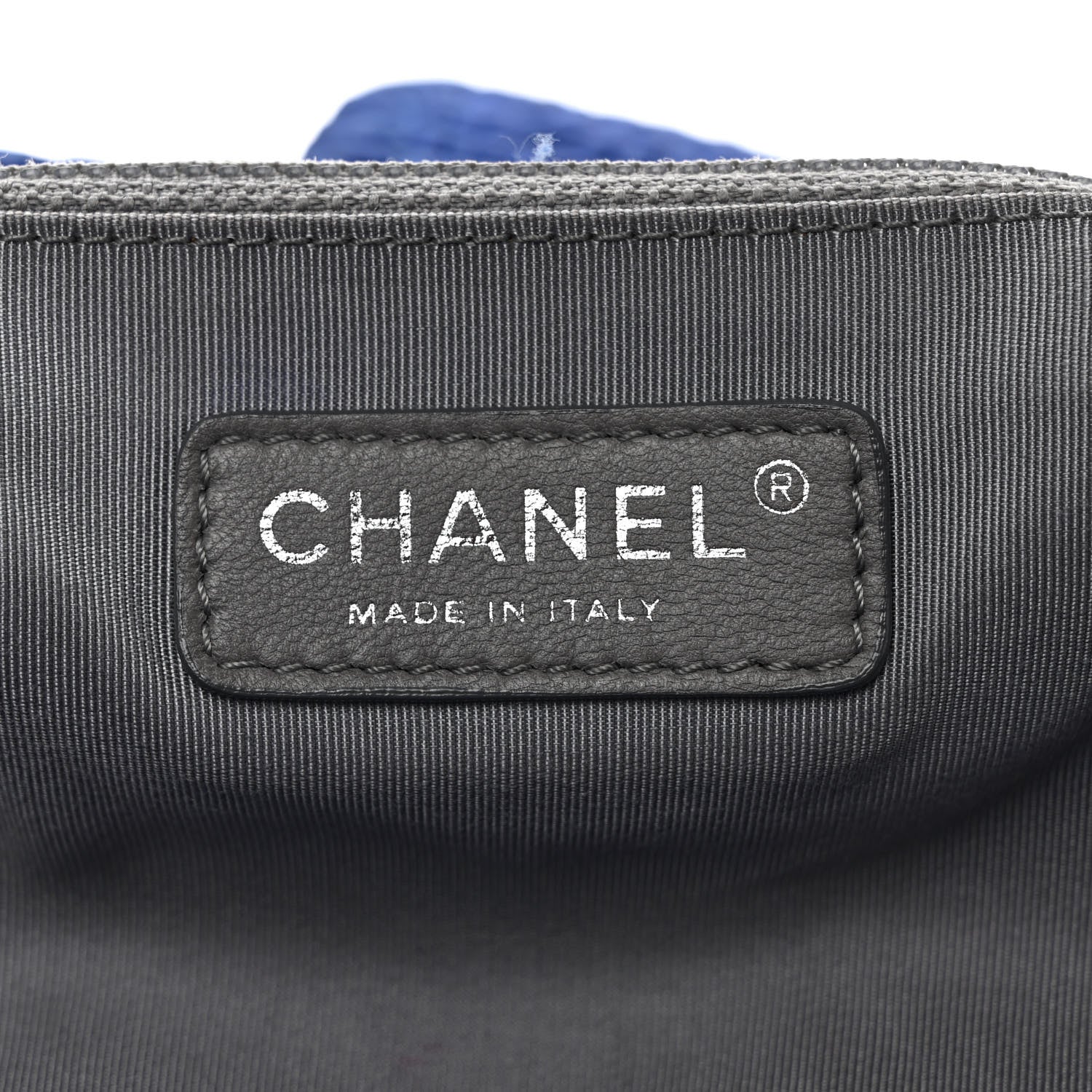 Chanel Nylon Patent Quilted CC Accordion Flap Bag Blue 7 of 13