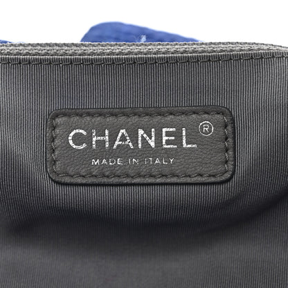 Chanel Nylon Patent Quilted CC Accordion Flap Bag Blue 7 of 13
