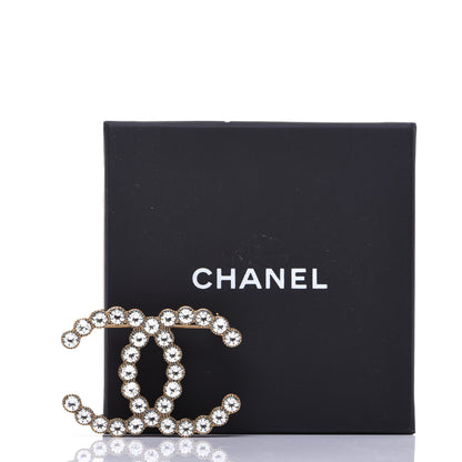 Chanel Metal Crystal City of Lights CC Brooch Gold 6 of 6