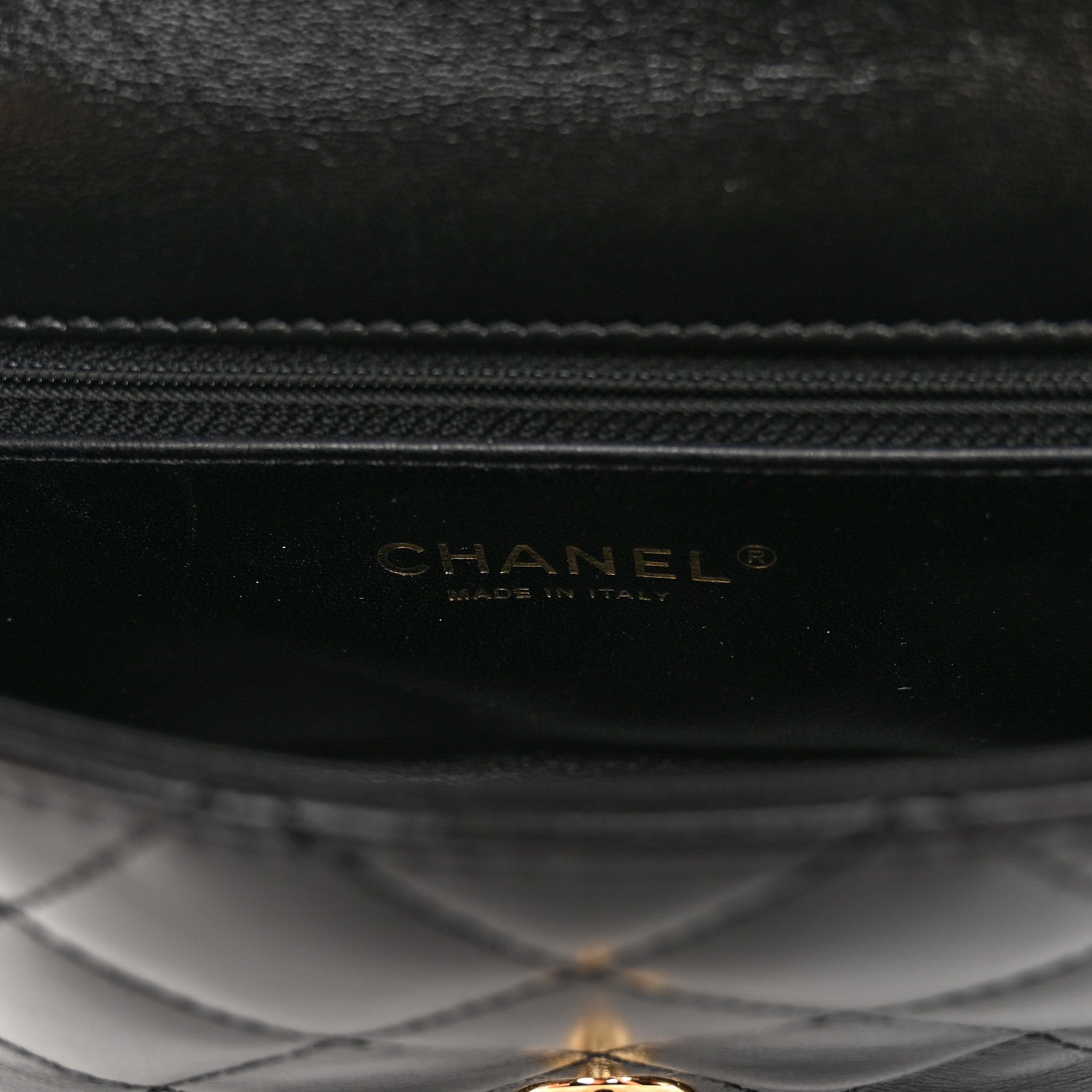 Chanel Shiny Lambskin Quilted Golden Links Top Handle Flap Black 6 of 11