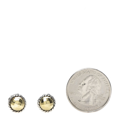 David Yurman Sterling Silver 18K Yellow Gold Chatelaine Earrings 2 of 4