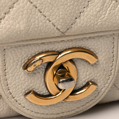 Chanel Crumpled Grained Calfskin Quilted Large Shiva Flap Dark White 17 of 19