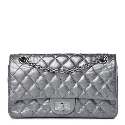 Chanel Metallic Aged Calfskin Quilted 2.55 Reissue 225 Flap Grey 1 of 14