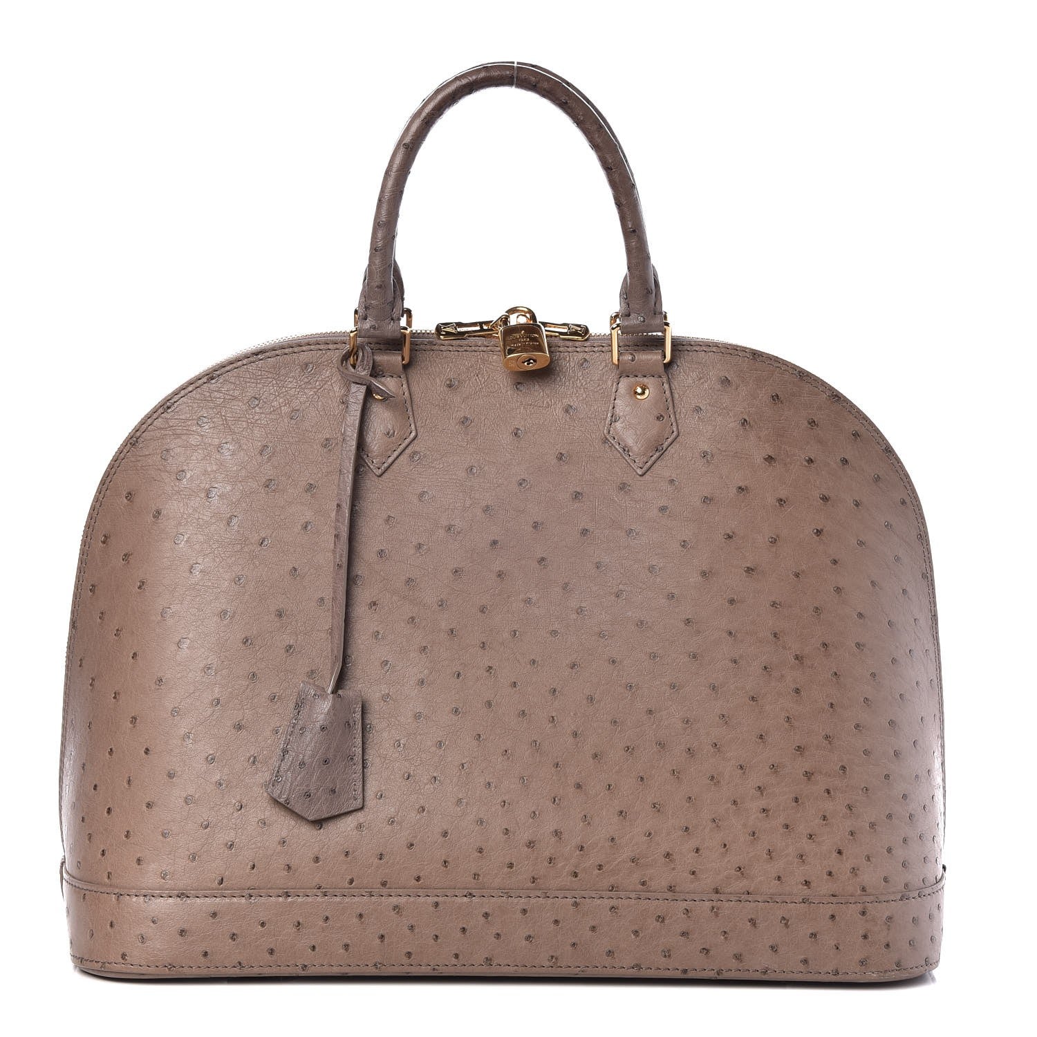 Louis Vuitton Ostrich Alma GM Gris 1 of 7