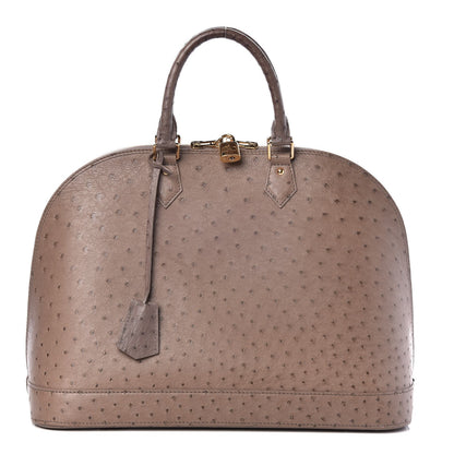 Louis Vuitton Ostrich Alma GM Gris 1 of 7