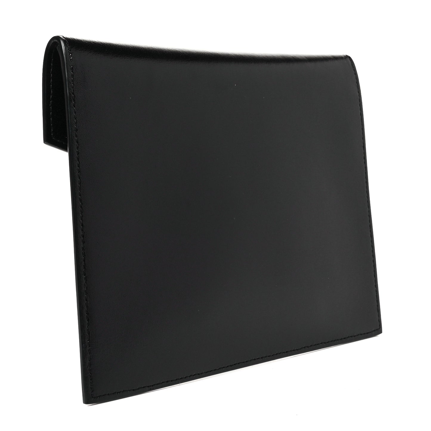 Smooth Shiny Calfskin Monogram Uptown Baby Pouch Black