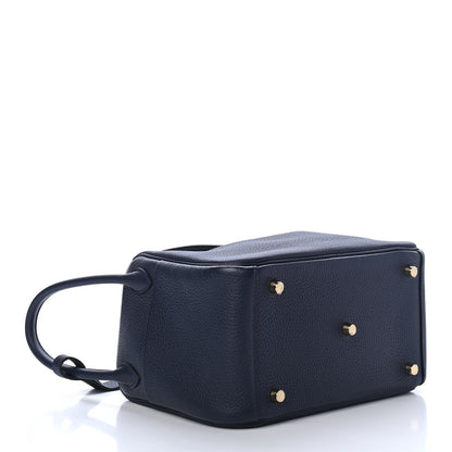 Hermes Taurillon Clemence Lindy 26 Bleu Nuit 3 of 4