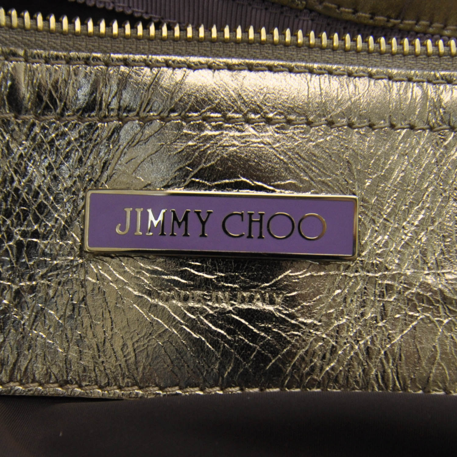 Jimmy Choo Slashed Leather Keeya Gold 6 of 7