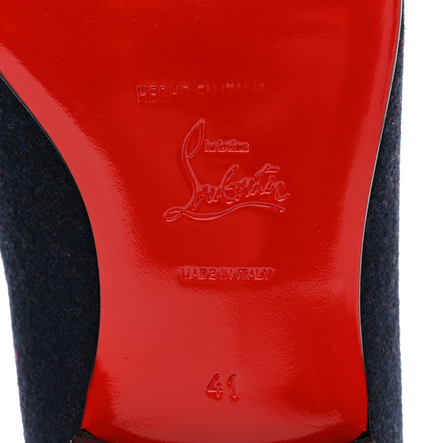 Christian Louboutin Calfskin Velvet Spikes Mens Captain Loubi Flat Loafers 41 Navy Black 6 of 8