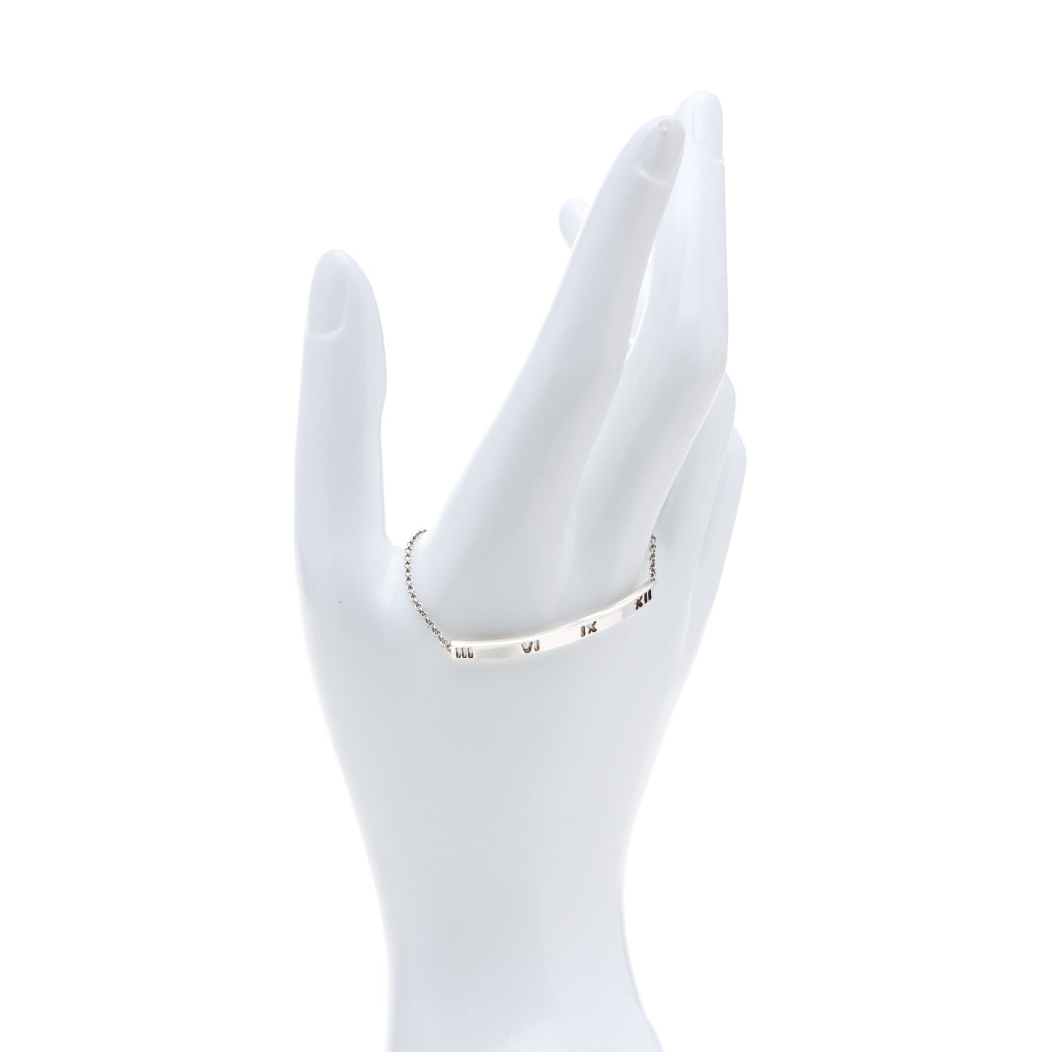 Tiffany Sterling Silver Atlas Bar Pierced Bracelet 2 of 7