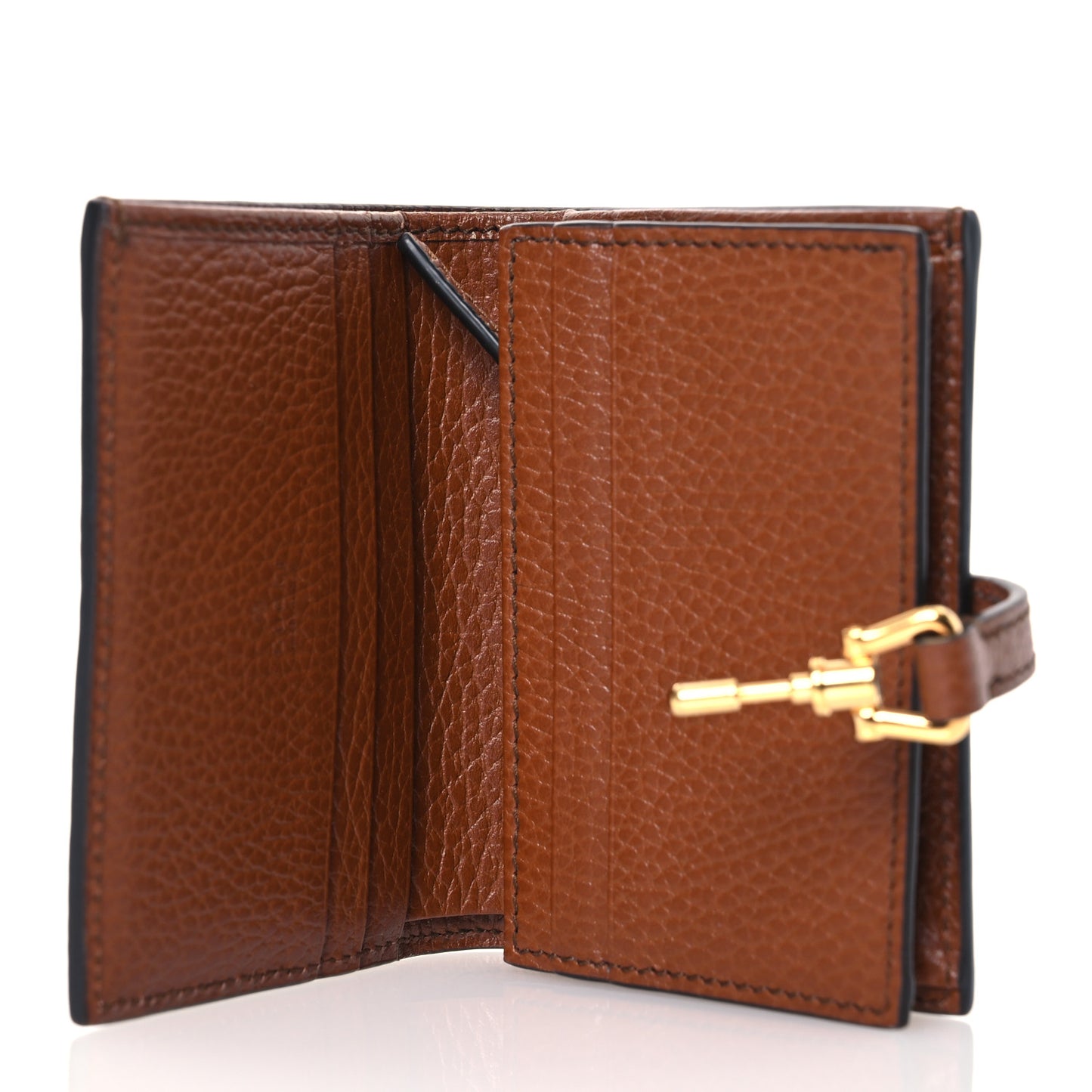 New Denim GG Monogram Jackie 1961 Card Case Blue Tea Cuir