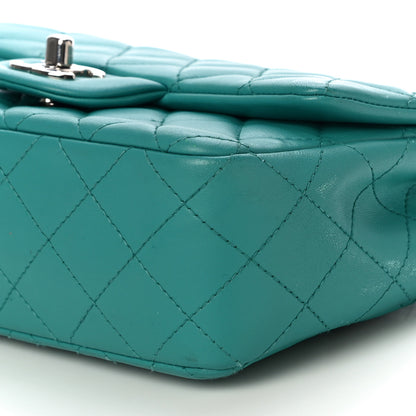 Chanel Lambskin Quilted Mini Rectangular Flap Turquoise 9 of 16