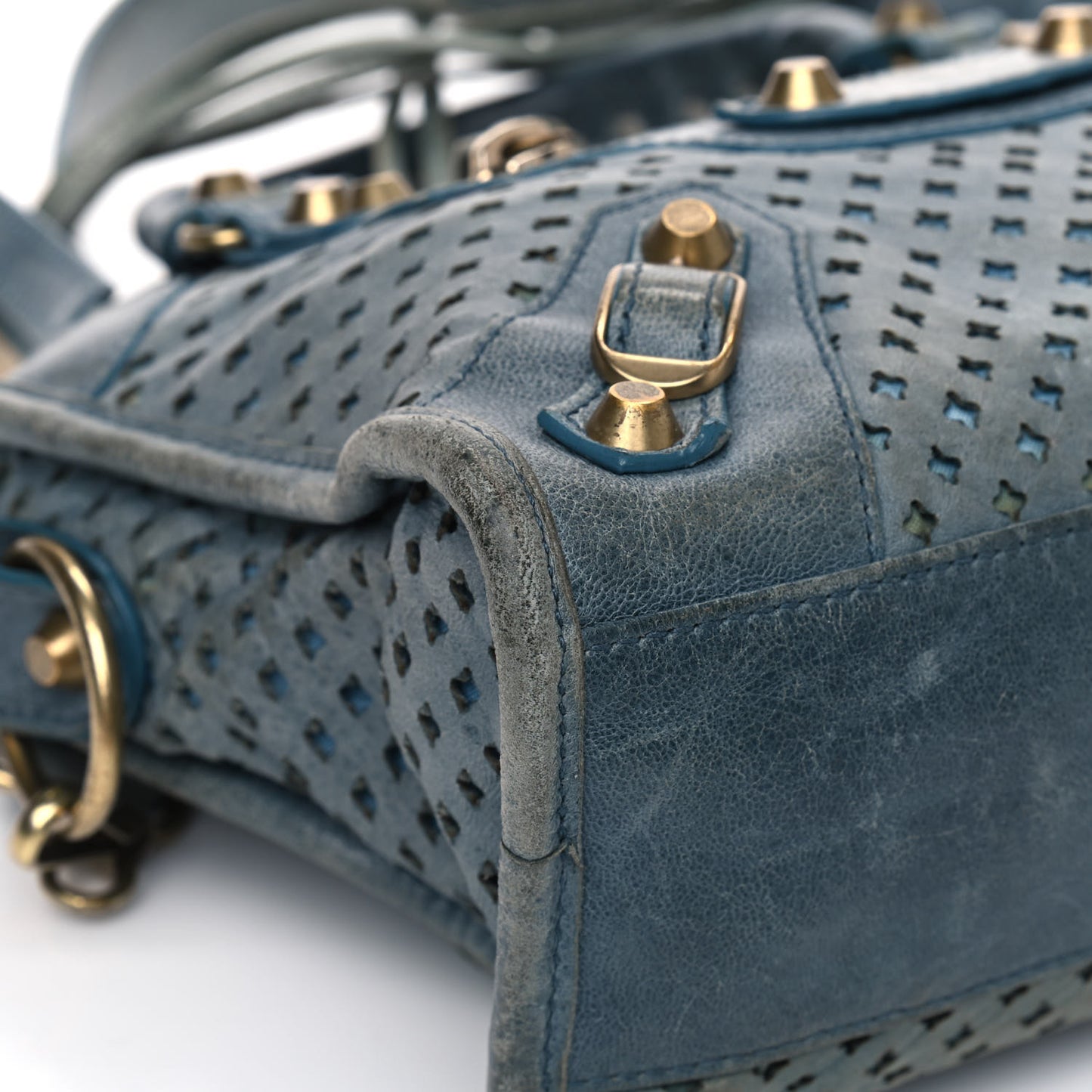 Agneau Laser Cut Cross Classic Gold Hardware Mini City