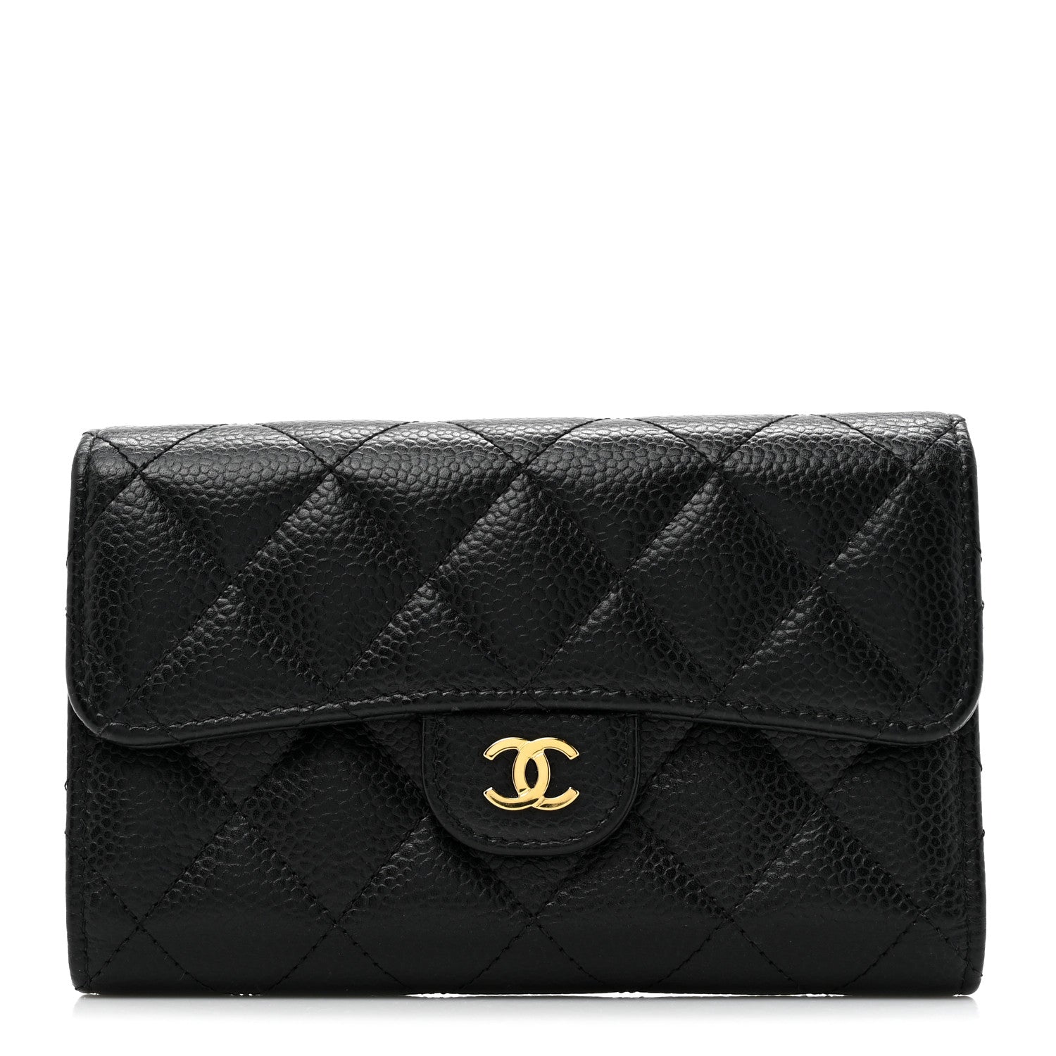 Chanel Caviar Quilted Medium Flap Wallet Black 1 of 10