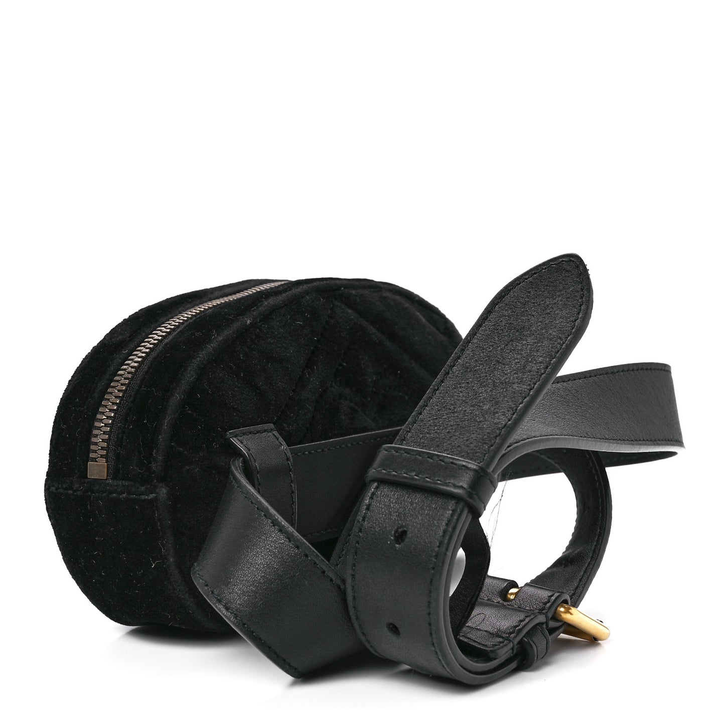 Velvet Matelasse Marquise Crystals GG Marmont Belt Bag 85 34 Black