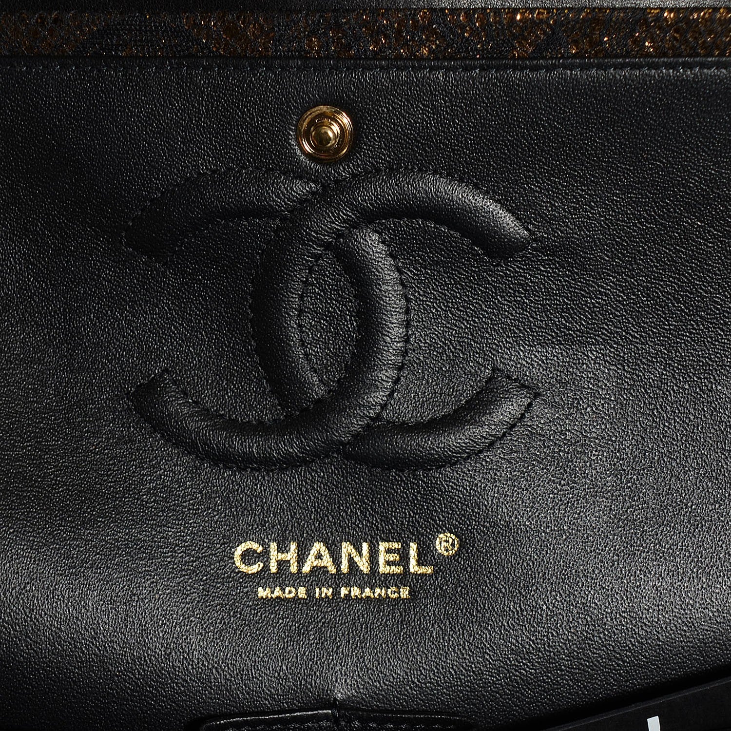 Chanel Lace Metallic Goatskin Medium Double Flap Gold 6 of 8