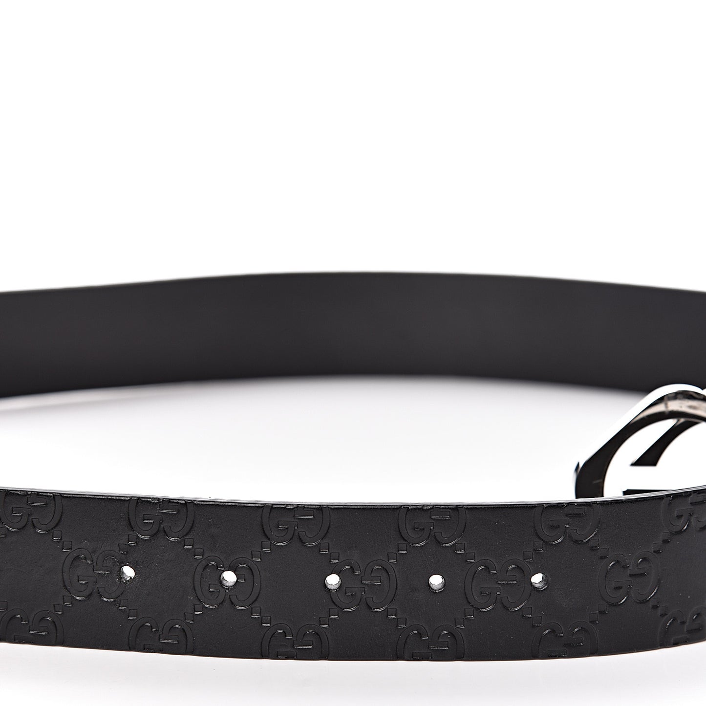 Guccissima Square G Belt 100 40 Black