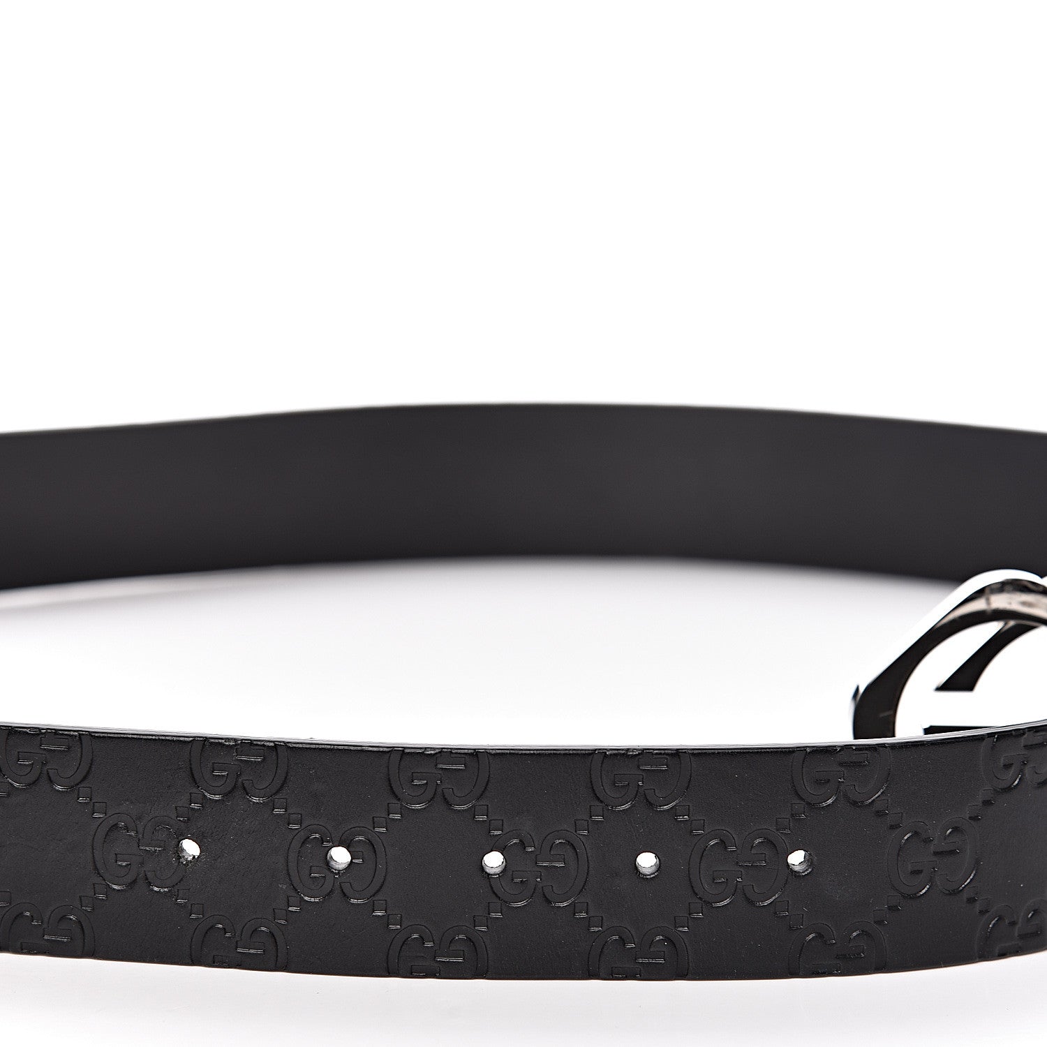 Gucci Guccissima Square G Belt 100 40 Black 7 of 10
