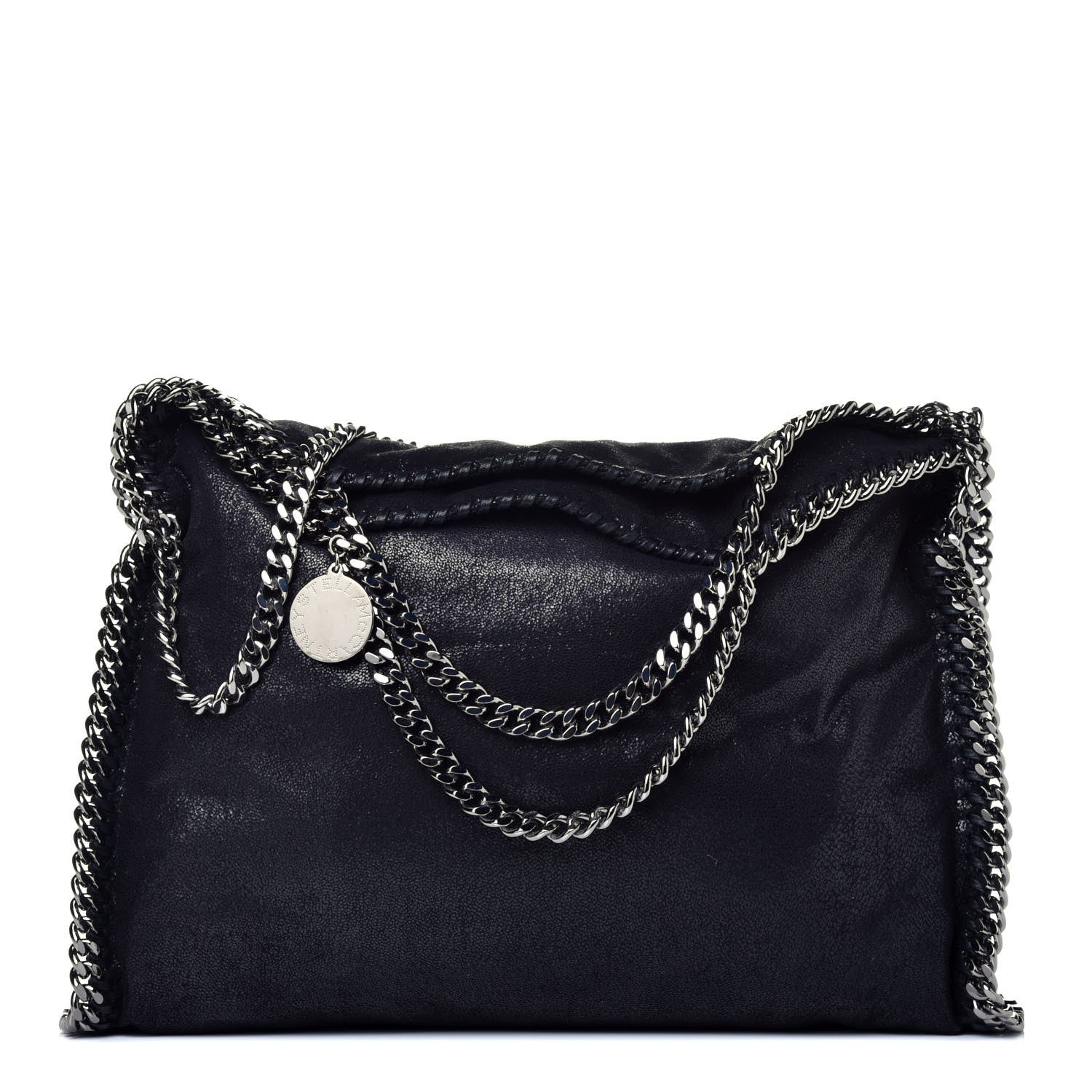 Stella McCartney Shaggy Deer Small Falabella Fold Over Tote Black 1 of 9