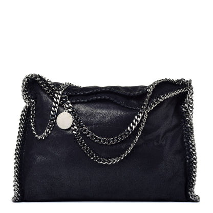 Stella McCartney Shaggy Deer Small Falabella Fold Over Tote Black 1 of 9