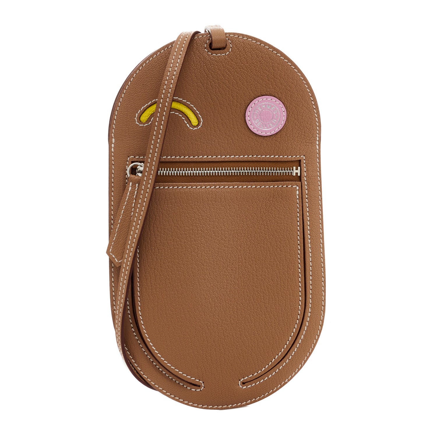 Hermes Chevre Mysore In-The-Loop Wink Phone To Go GM Case Quebracho Citron Mauve Sylvestre 1 of 9