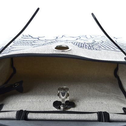 Hermes Vache Hunter Toile Pegase Pop Herbag Zip Retourne 31 PM Bleu Indigo 4 of 9