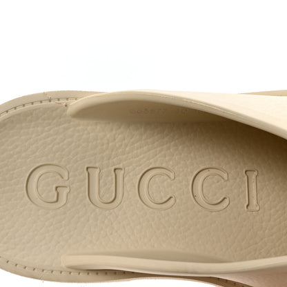 Gucci Rubber Monogram GG Go Through Platform Slide Clogs Mystic White 9 of 10