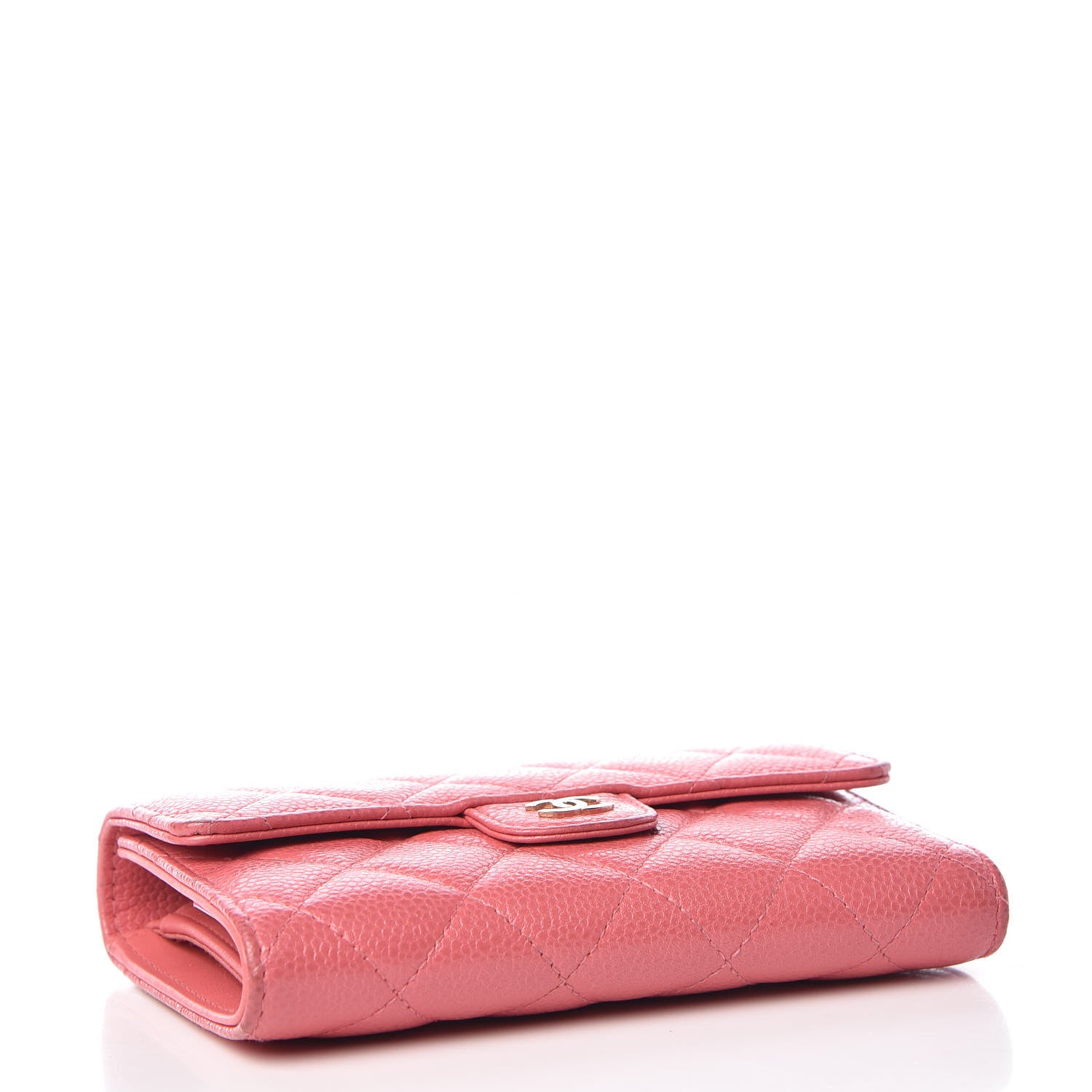 Chanel Caviar Quilted Medium Flap Wallet Pink 4 of 14