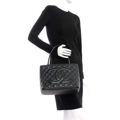 Chanel Caviar Medallion Tote Black 2 of 8