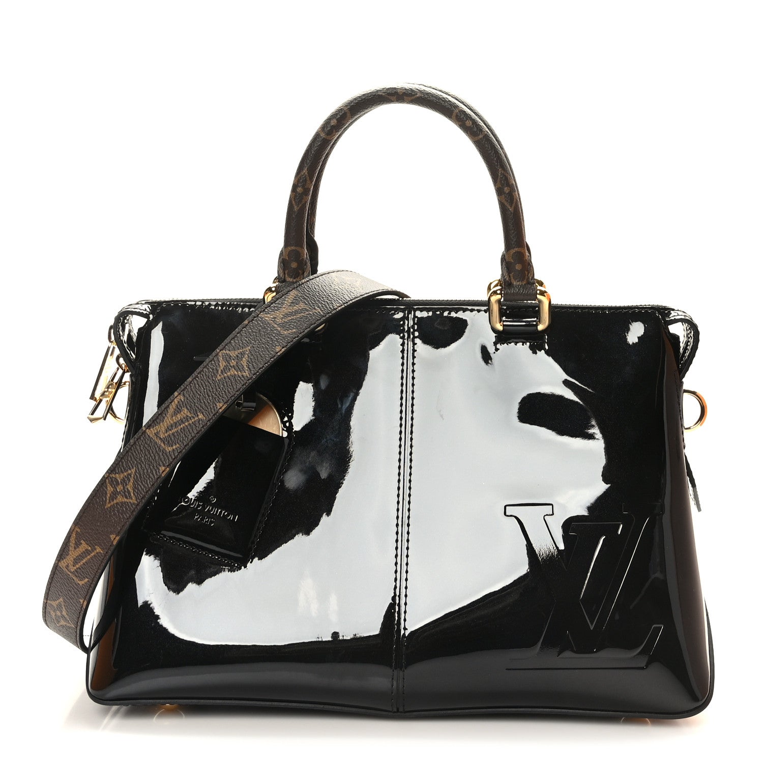 Louis Vuitton Patent Calfskin Miroir Tote Black 1 of 9