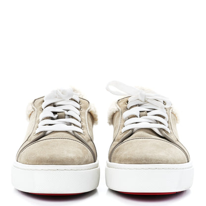 Christian Louboutin Suede Shearling Fun Vierissima Flat Sneakers 40.5 Atlas 2 of 8