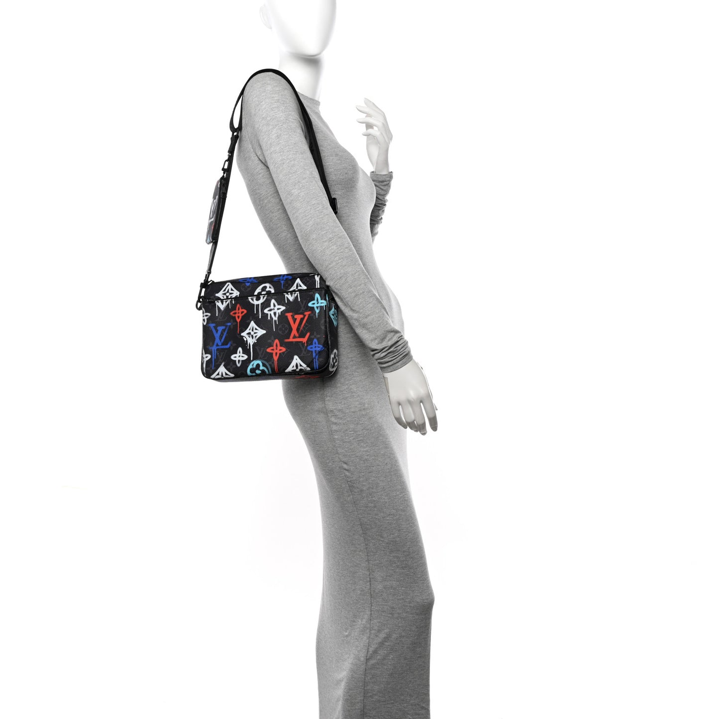 Monogram Eclipse LV Graffiti Trio Messenger Multicolor
