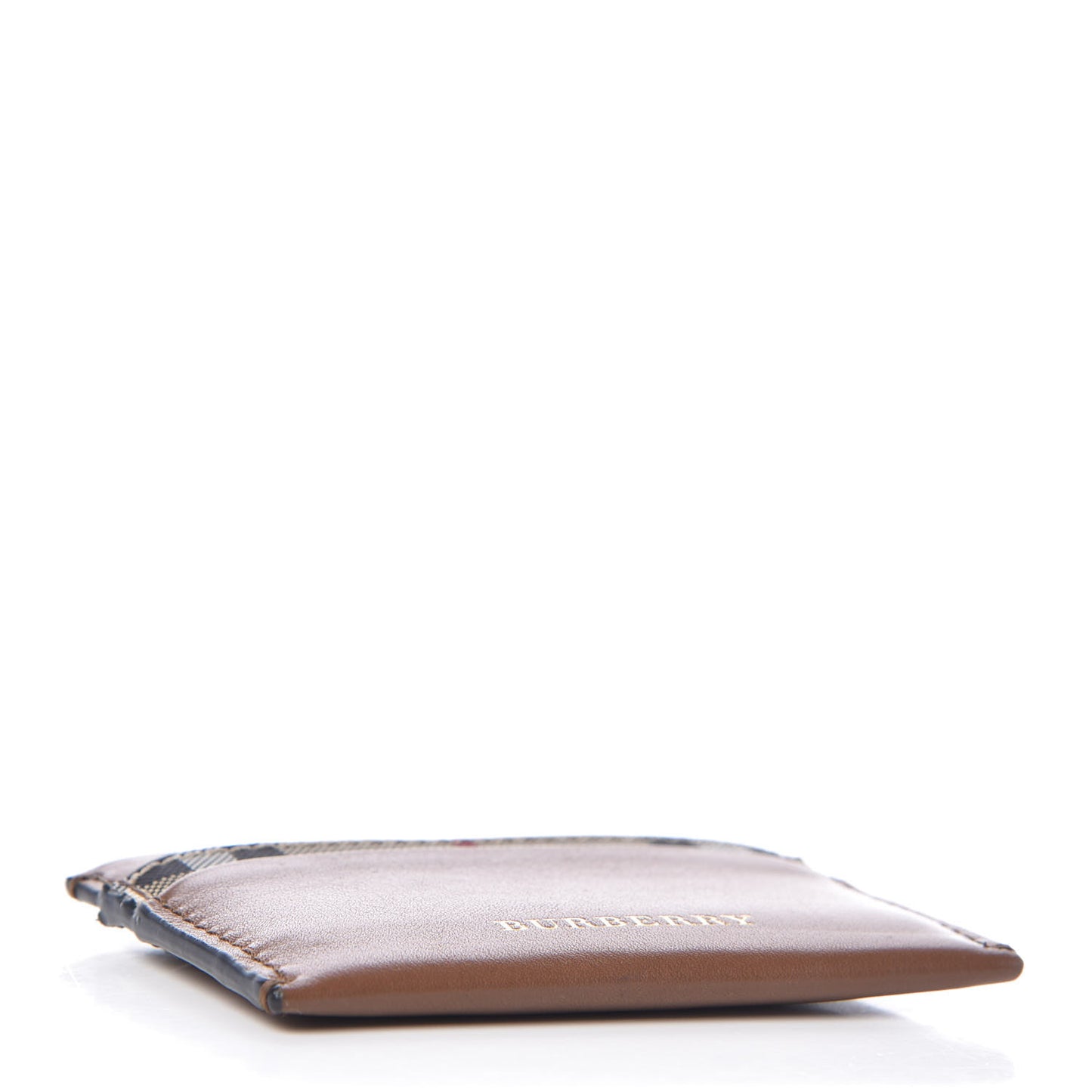 Calfskin Horseferry Check Izzy Card Case Tan
