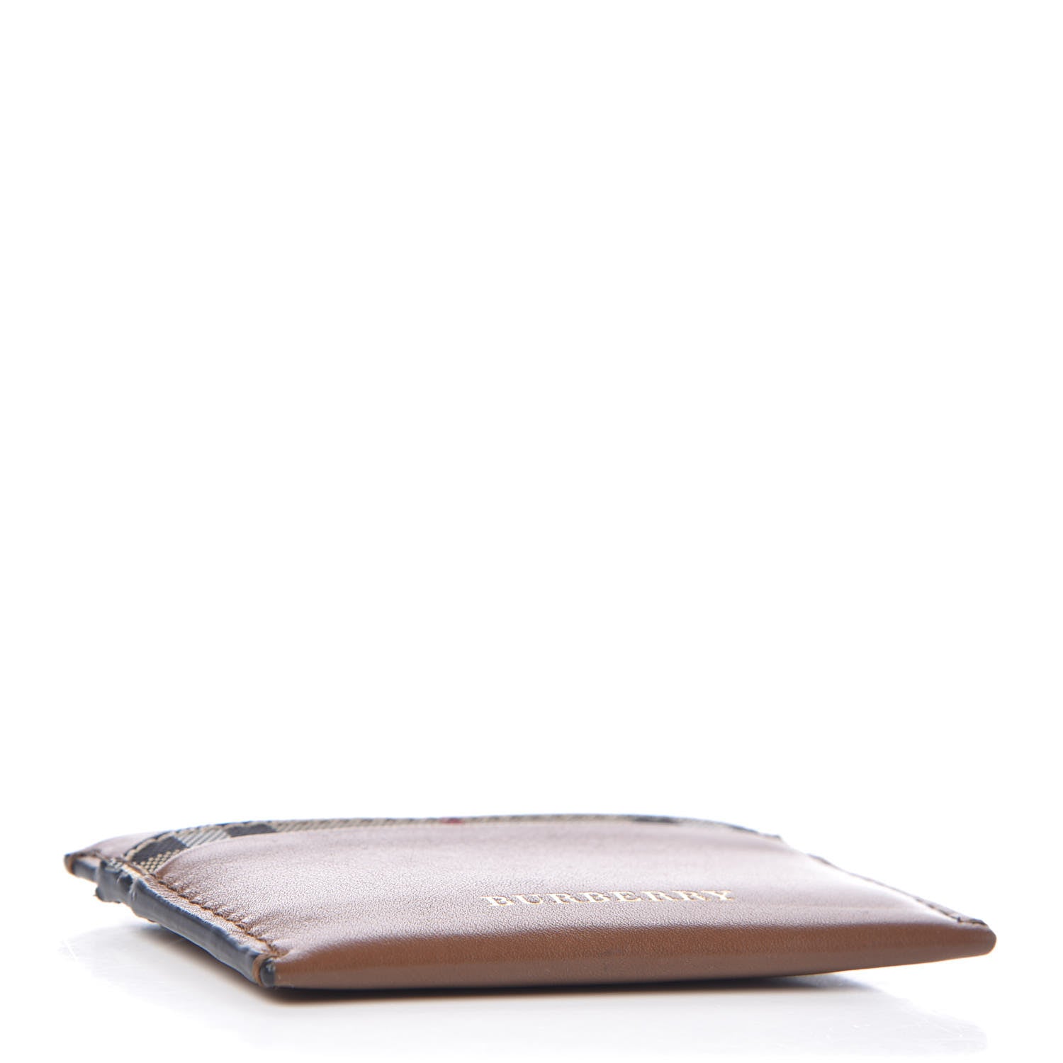 Burberry Calfskin Horseferry Check Izzy Card Case Tan 4 of 7