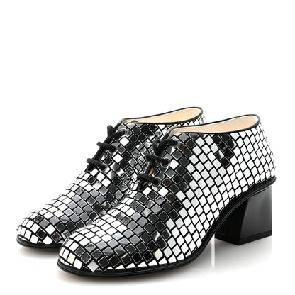 Chanel Mirror Facets Lace Up Boots 36.5 Silver 7 of 20