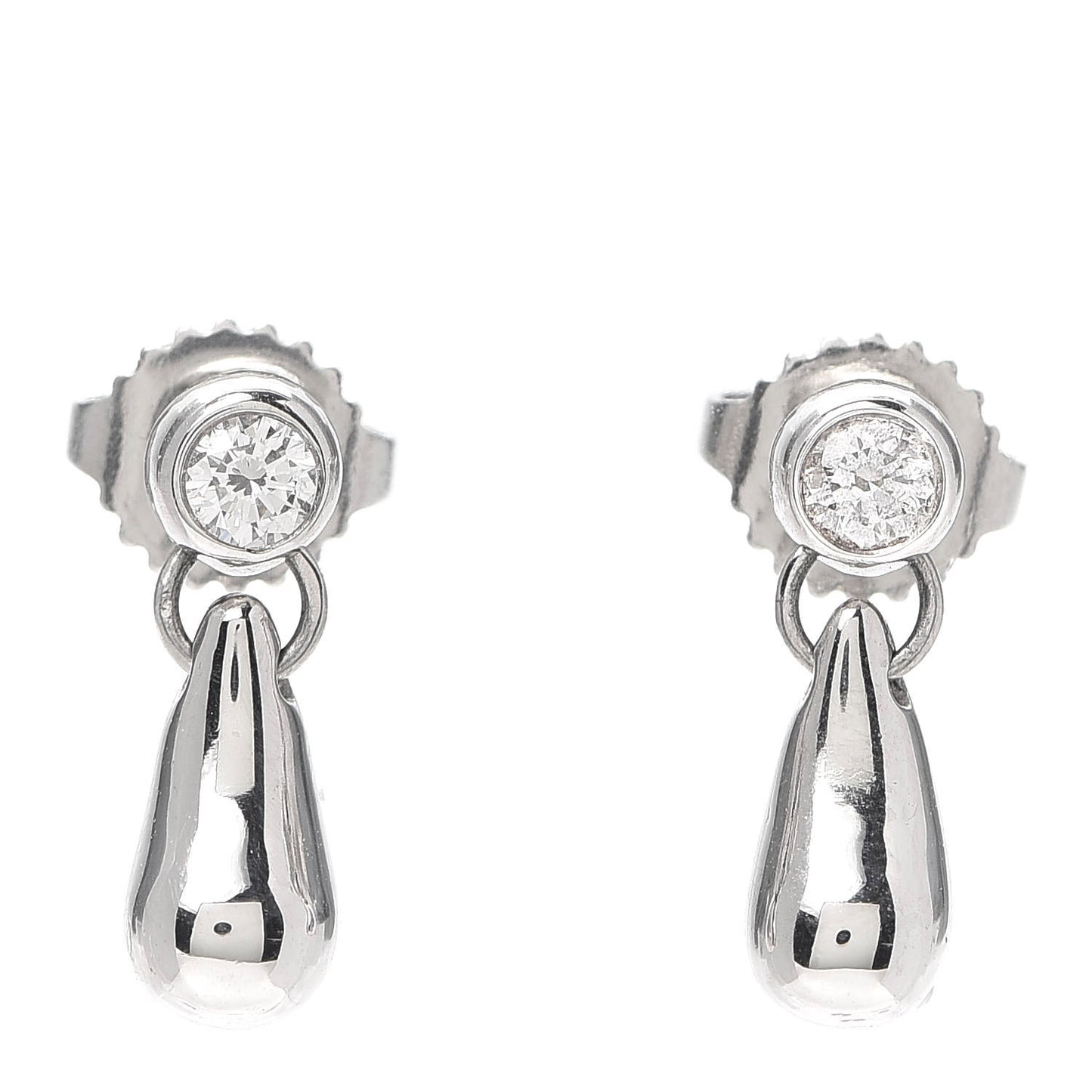 Platinum Diamond Elsa Peretti Teardrop Earrings