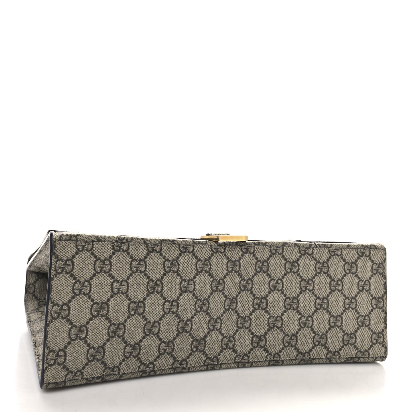 X GUCCI GG Supreme Monogram Medium Hourglass Top Handle Bag Beige Ebony