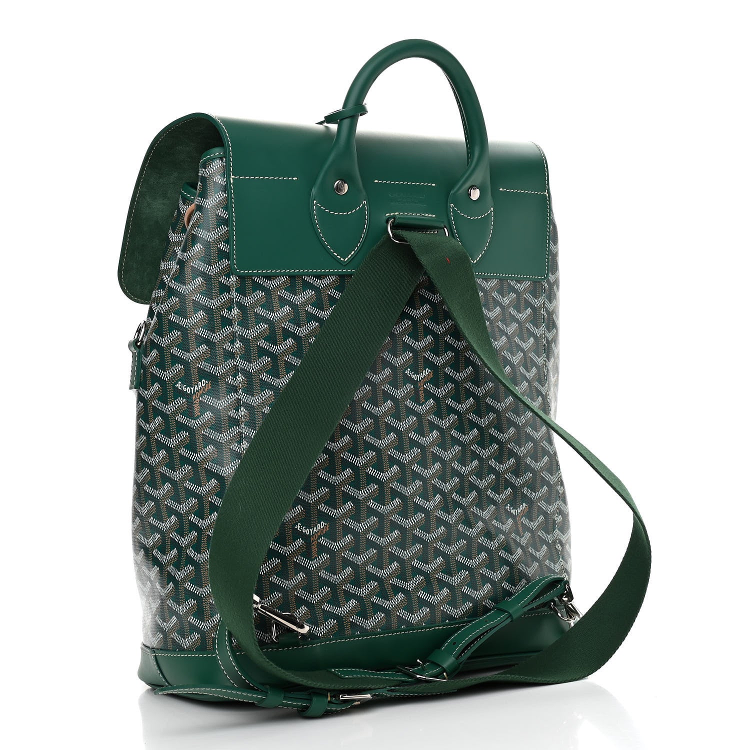 Goyard Goyardine Calfskin Alpin MM Backpack Green 3 of 9
