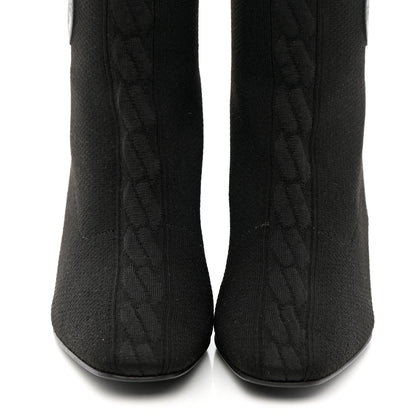 Hermes Knit Calfskin Fontaine 60 Boots 36.5 Black 5 of 16