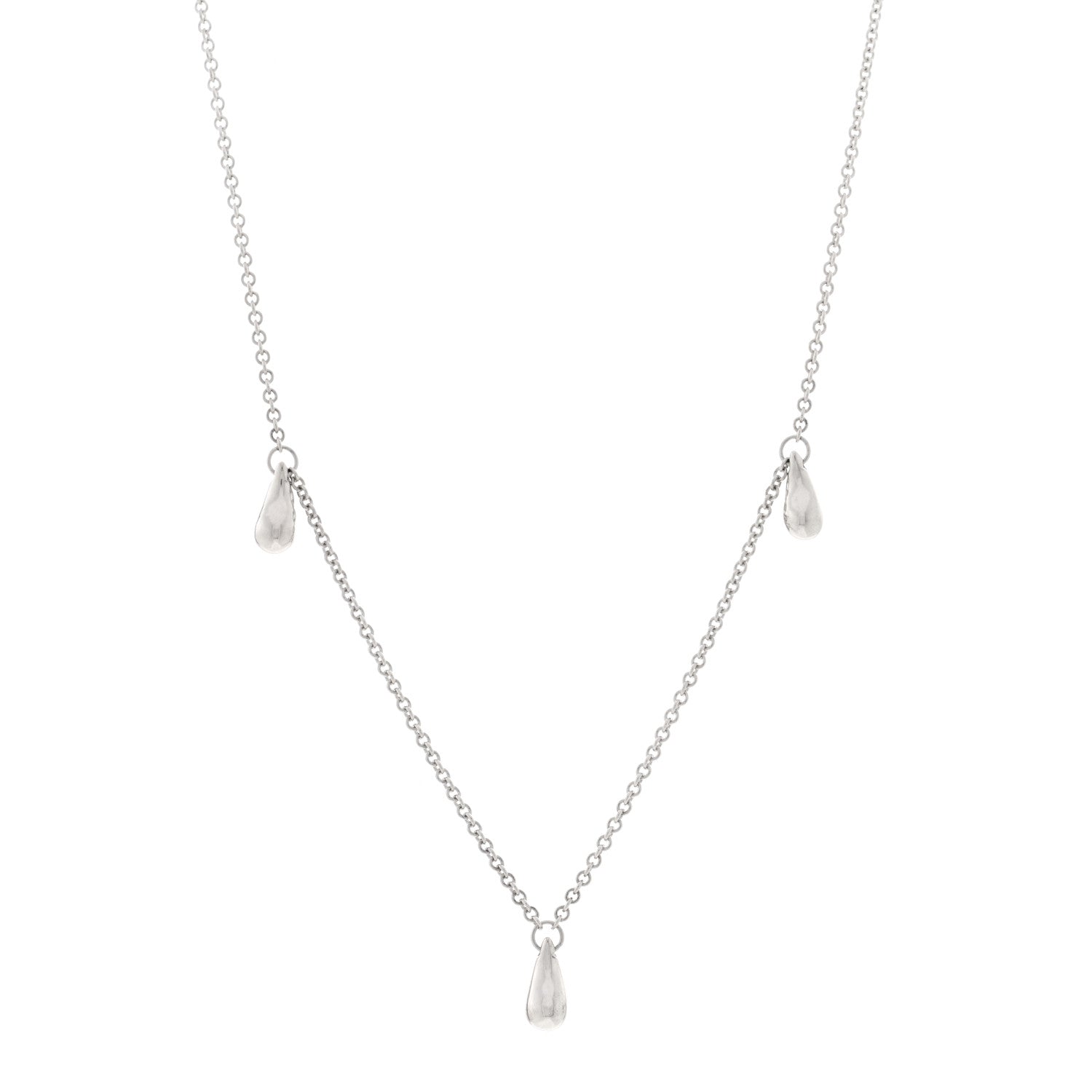 Tiffany Sterling Silver Elsa Peretti Teardrops Necklace 1 of 4